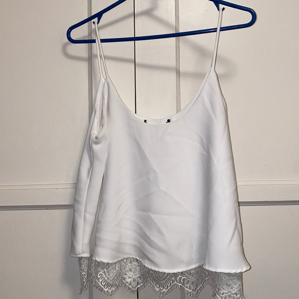 White Cami Small Strappy CropTop